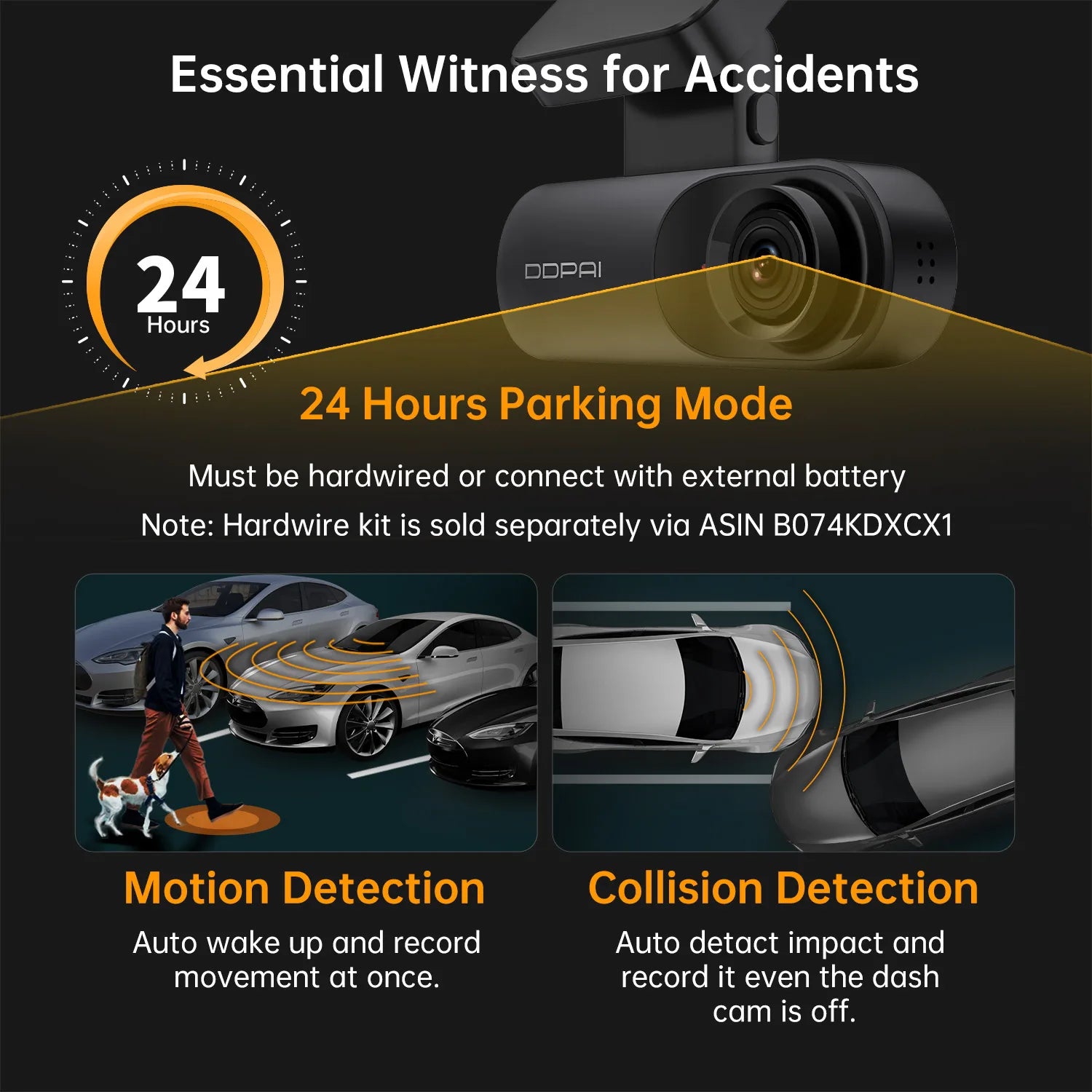 DDPAI Dash Cam N3 1600P HD Vehicle Drive Auto Video DVR 2K Smart Connect Android Wifi Car Camera Recorder 24H Parking - Supersell