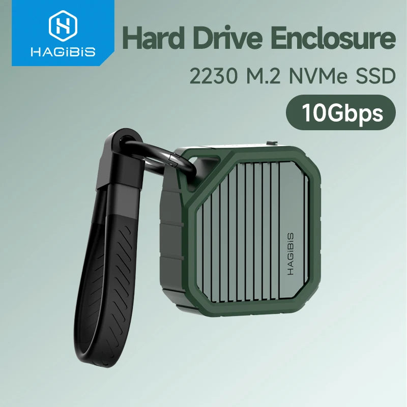 Hagibis 2230 M.2 NVMe SSD Enclosure USB 3.2 Gen 2 10Gbps to NVMe PCI-E M.2 SSD Case External SSD - Supersell 