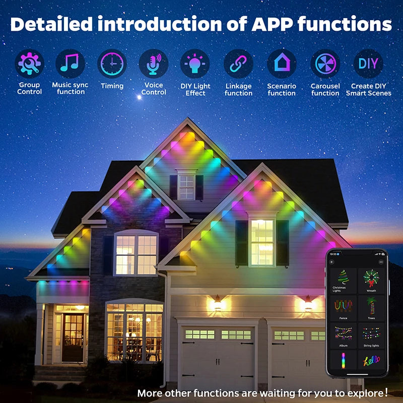 Permanent Outdoor LED Lights Waterproof Alternative for Eufy Lights