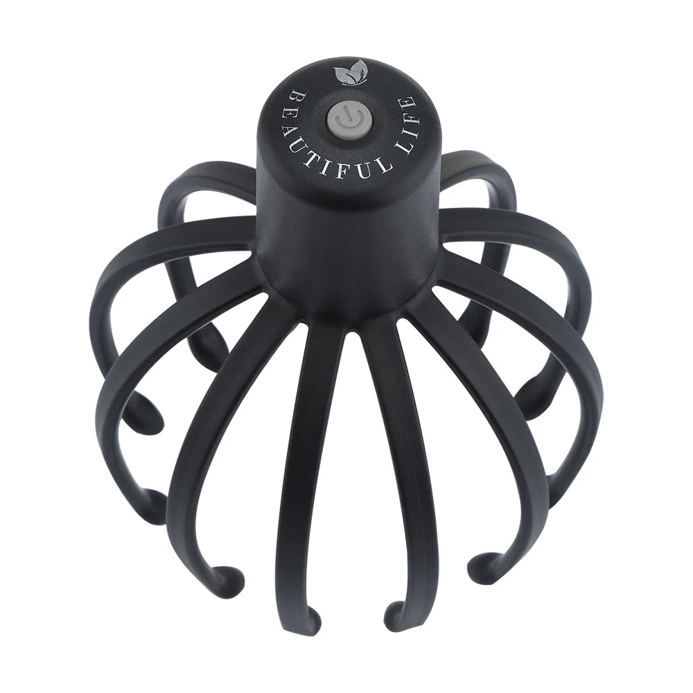 Electric Head Massager with Three Gears 12 TPE Massage Claws Head Massage Device USB Rechargeable - Supersell