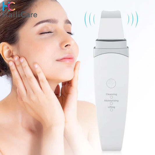 Hailicare Ultrasonic Peeling Machine Skin Care Facial Cleanser Blackhead Cleaning Device Ultrasonic Scrubber - Supersell