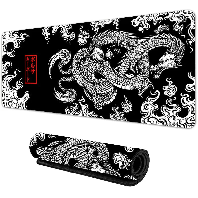 Japanese Dragon Large Gaming Mousepad XXL Keyboard Gamer Mouse Pad on The Table Speed Desk Mat Anime 900x400 700X300 Mouse Mats - Supersell 