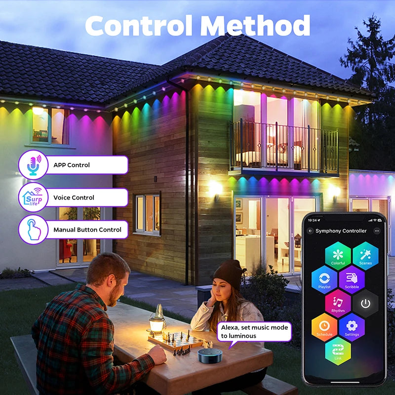 Permanent Outdoor LED Lights Waterproof Alternative for Eufy Lights