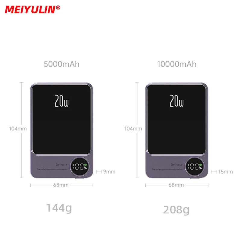 10000mAh Magnetic Wireless Power Bank Portable PD 20W Fast Charging - Supersell 