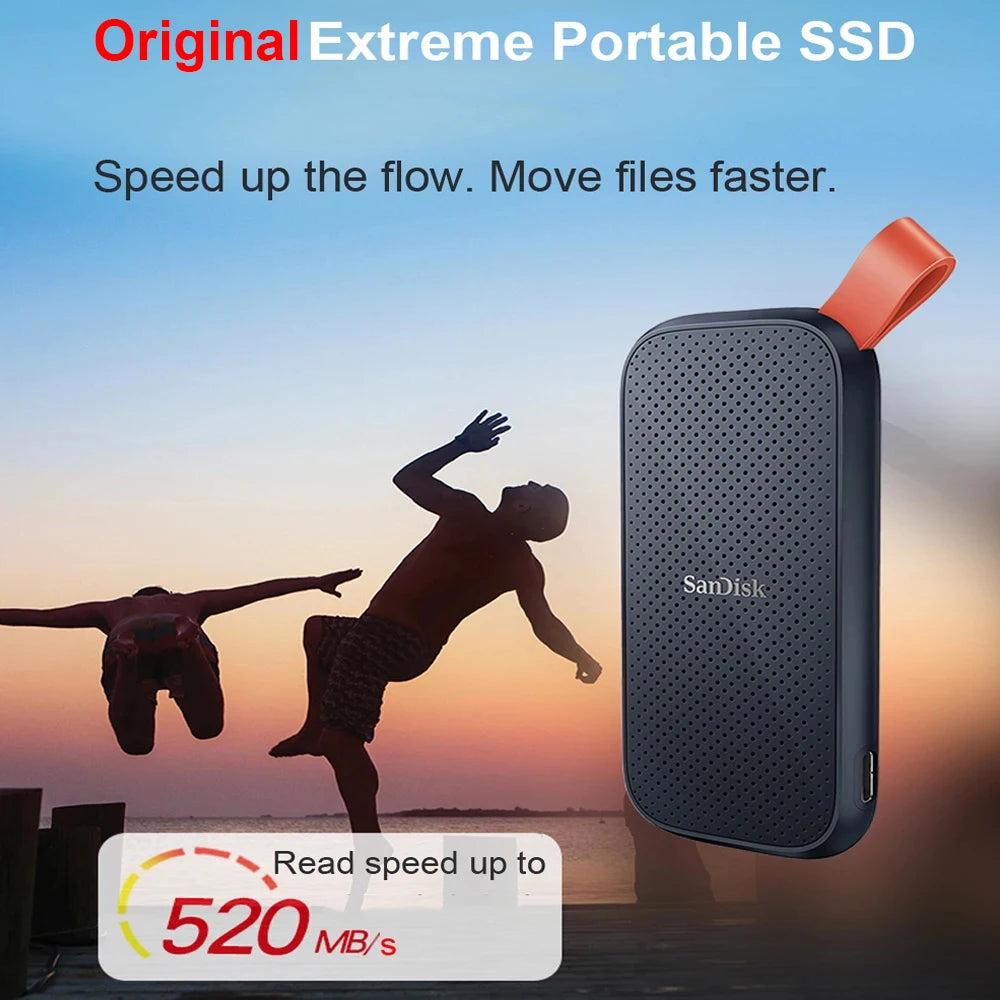 SanDisk SSD USB 3.2 Gen2*2 Type-A/C Portable External Solid State Drive NVME E30 E61 E81 Extreme PRO - Supersell