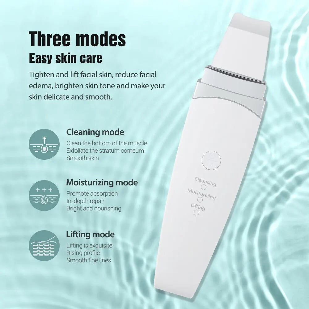 Hailicare Ultrasonic Peeling Machine Skin Care Facial Cleanser Blackhead Cleaning Device Ultrasonic Scrubber - Supersell