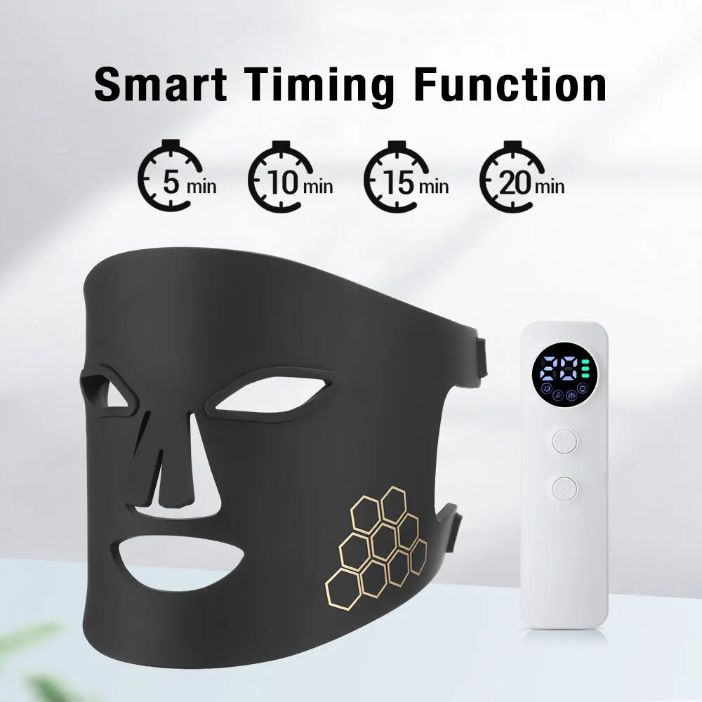 72 LED Photon Beauty Mask Instrument USB Electronic Mask Rejuvenation Lightens Fine Lines Brighten Skin Tone Repair Skin - Supersell